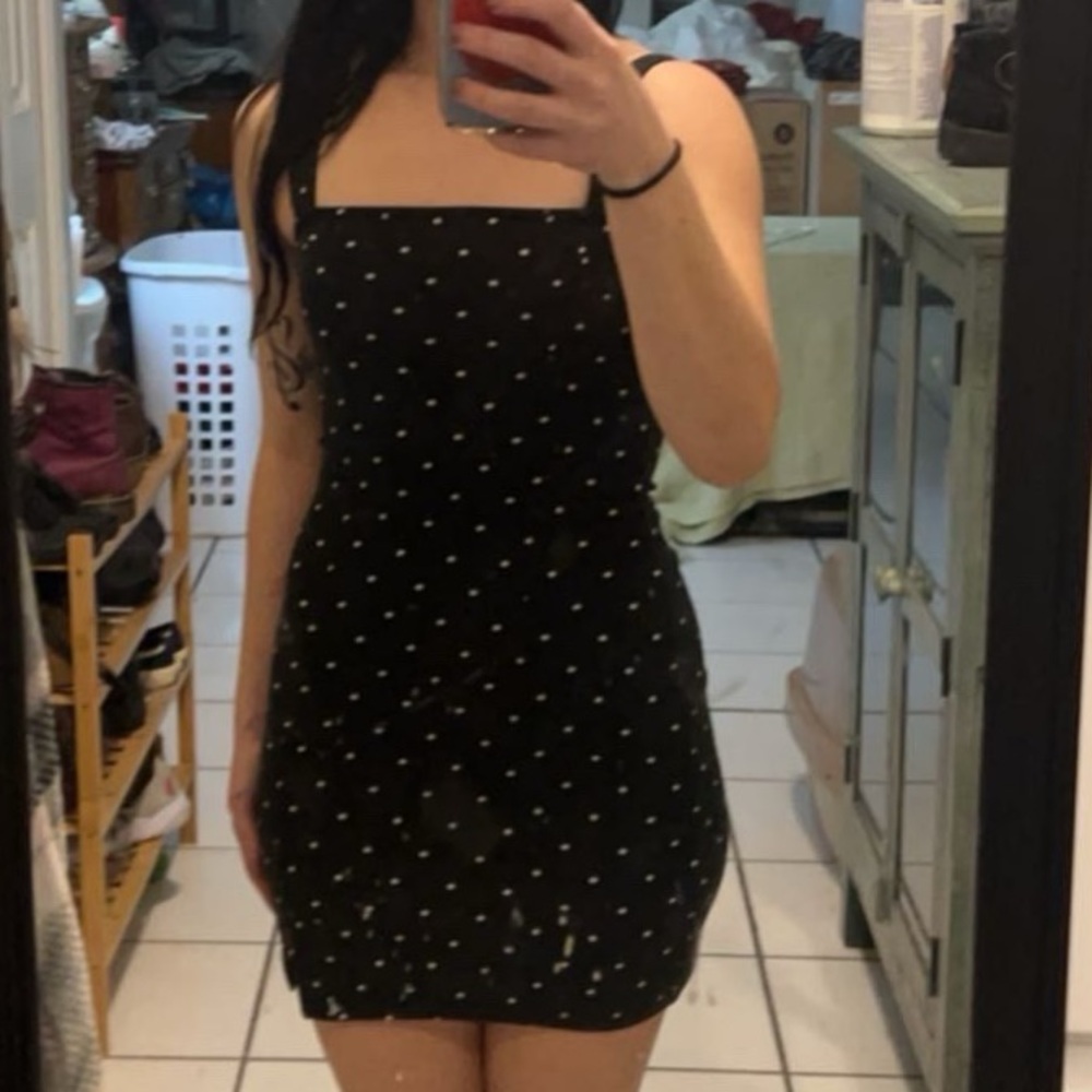 Xs dress with straps. Slit on the side gently used